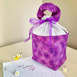 Tuto couture DIY et patron PDF de panier 3 en 1 : panière, sac, cadeau