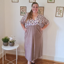 Tuto PDF robe été longue Wasabi, grandes tailles 50 au 64, 4 statures