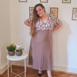 Tuto PDF robe été longue Wasabi, grandes tailles 50 au 64, 4 statures