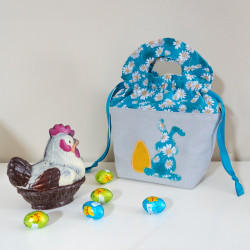 Tuto couture DIY et patron PDF de panier 3 en 1 : panière, sac, cadeau