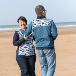 Patron PDF sweat mixte Anis au col croisé, du XS au 4XL