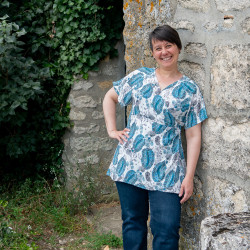 Patron PDF robe blouse portefeuille Sésame, du 34 au 56