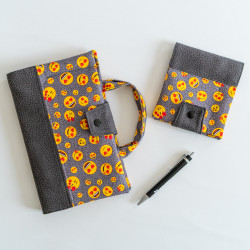 Tuto couture DIY et patron PDF de protège carnet et livre Réglisse