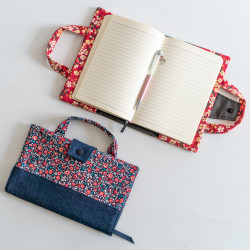Tuto couture DIY et patron PDF de protège carnet et livre Réglisse