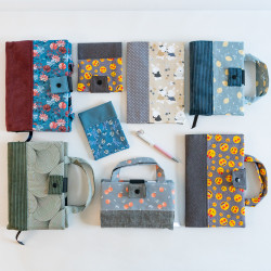 Tuto couture DIY et patron PDF de protège carnet et livre Réglisse