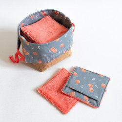 Tuto couture et patron PDF de panière refermable et lingettes lavables