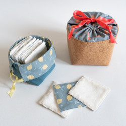 Tuto couture et patron PDF de panière refermable et lingettes lavables