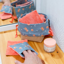 Tuto couture et patron PDF de panière refermable et lingettes lavables