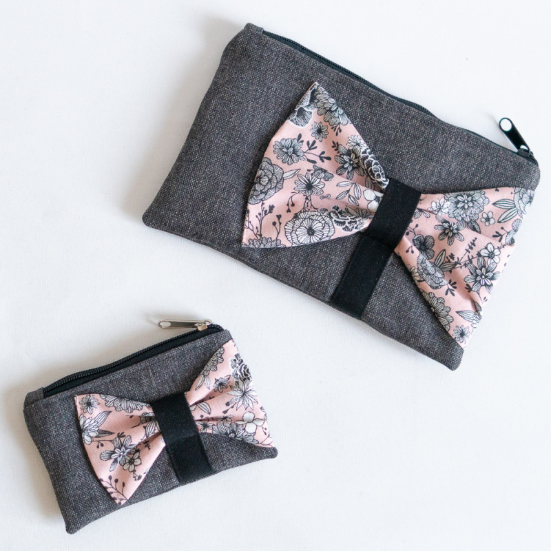Tuto couture DIY et patron PDF de pochette et porte-monnaie Groseille