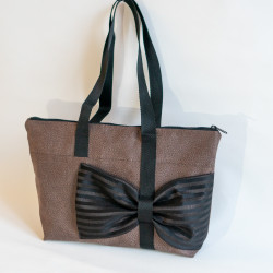 Tuto couture DIY et patron PDF de sac cabas avec nœud Groseille