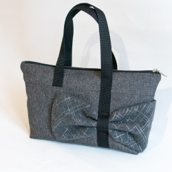 Tuto couture DIY et patron PDF de sac cabas avec nœud Groseille