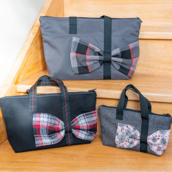 Tuto couture DIY et patron PDF de sac cabas avec nœud Groseille