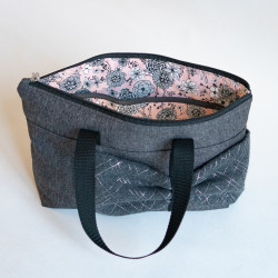 Tuto couture DIY et patron PDF de sac cabas avec nœud Groseille