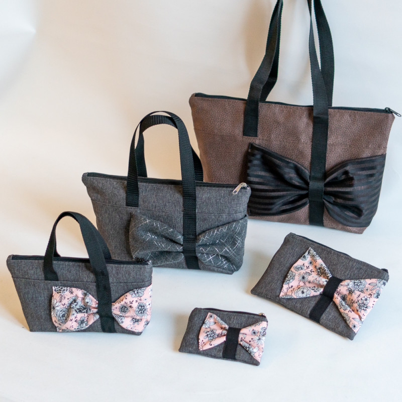 Tuto couture DIY et patron PDF de sac cabas et pochette Groseille