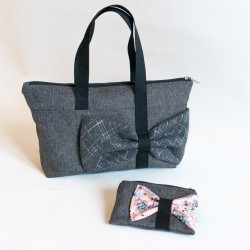 Tuto couture DIY et patron PDF de sac cabas et pochette Groseille