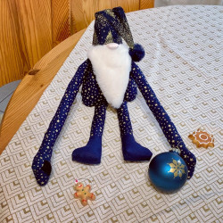 Patron couture PDF du lutin Séraphin, une décoration de Noël DIY