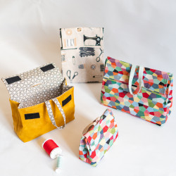 Tuto couture et patron PDF de pochette facile à coudre Curcuma