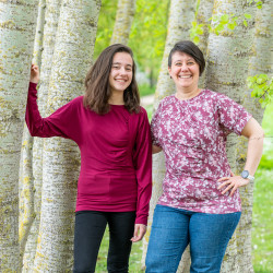 Patron PDF débutant T-shirt Litchi, manches chauve-souris, du 34 au 56