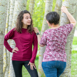 Patron PDF débutant T-shirt Litchi, manches chauve-souris, du 34 au 56