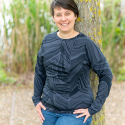 Patron PDF débutant T-shirt Litchi, manches chauve-souris, du 34 au 56