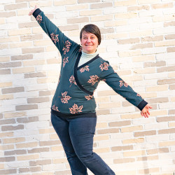 Patron PDF débutant pull sweat Cannelle, du 34 au 56