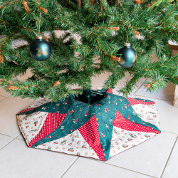 Tuto couture facile et patron PDF d'une jupe de sapin Noël