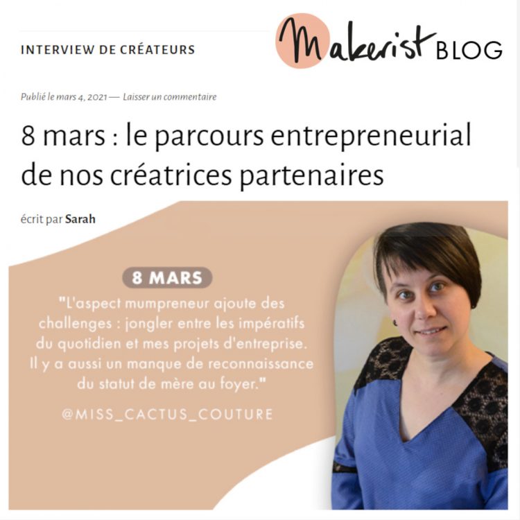 Illustration de l'article "8 mars : l'entrepreneuriat féminin, l'interview de Makerist"