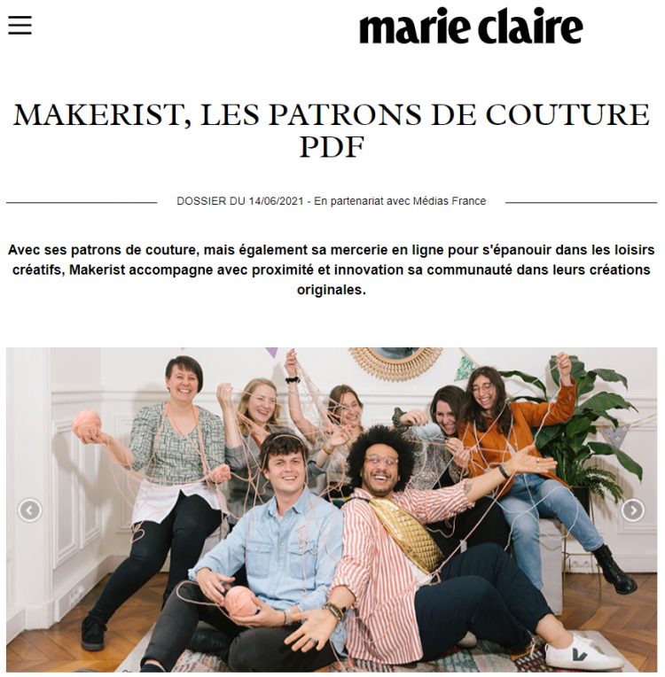 Illustration de l'article "On en parle dans le célèbre magazine Marie Claire .fr !!"