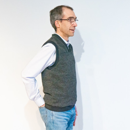 Patron PDF pull sans manche homme, du 44 au 58, statures