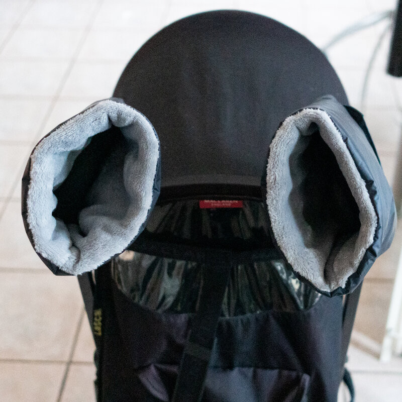 Gants Poussette Universels NINESPRING | Imperméables, Coupe-vent, Doublure Polaire - Noir - Pour Hiver Et Intempéries