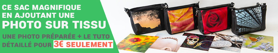 Ce sac magnifique avec une photo pour tissu carrée