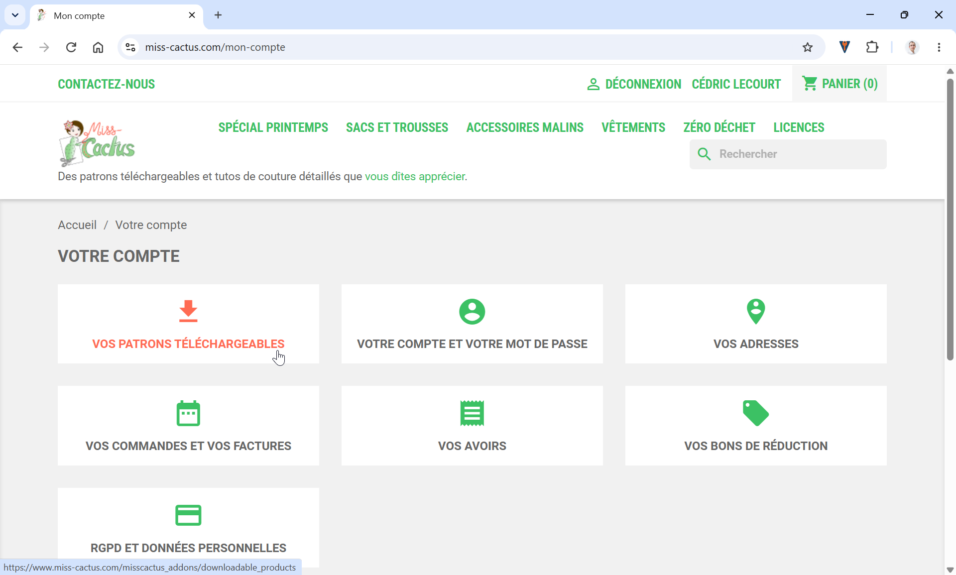 Accueil Espace Client