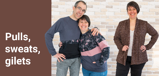 Patrons couture PDF de pulls, sweats et gilets