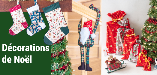 Patrons couture PDF de décorations de Noël
