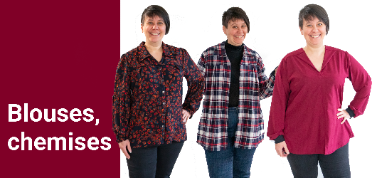 Patrons couture téléchargeables de blouses et chemises